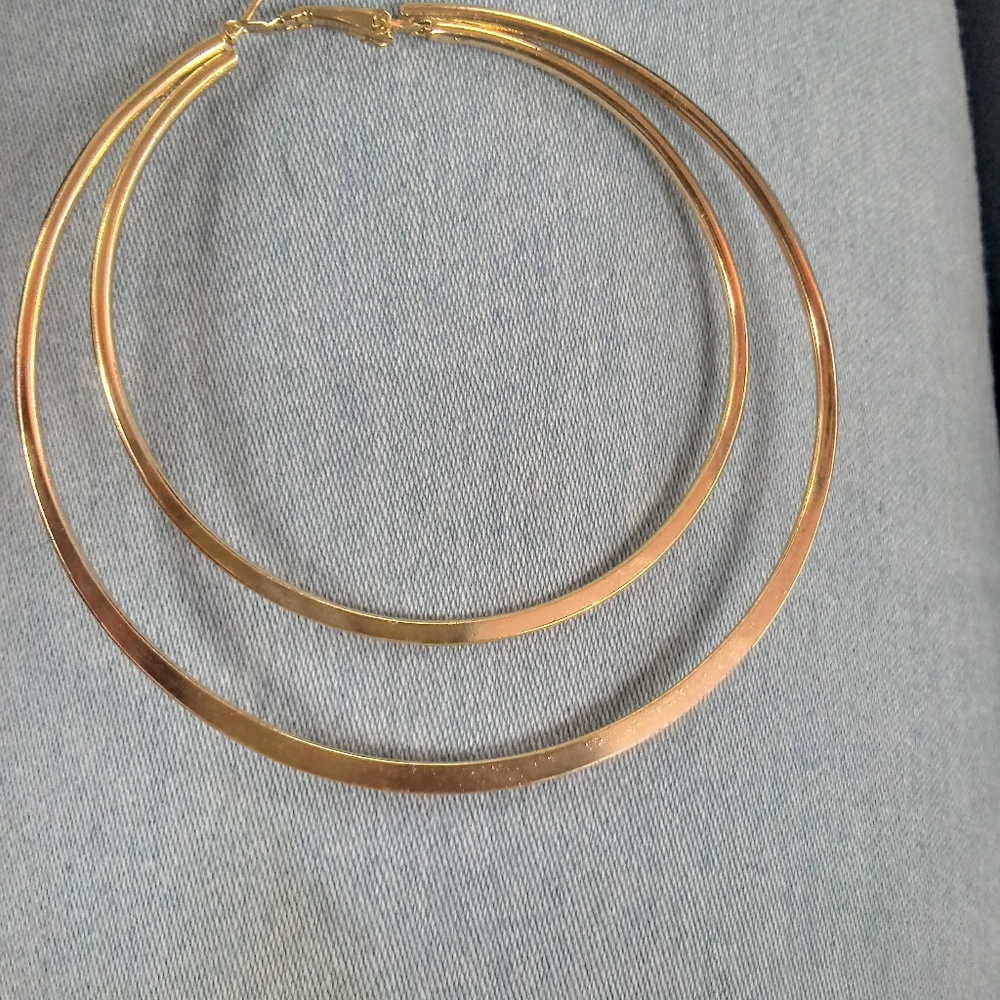 Gold hoop earrings
